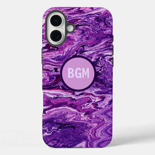 Dark Amethyst Marble Melt Case-Mate iPhone Case (Achterkant)