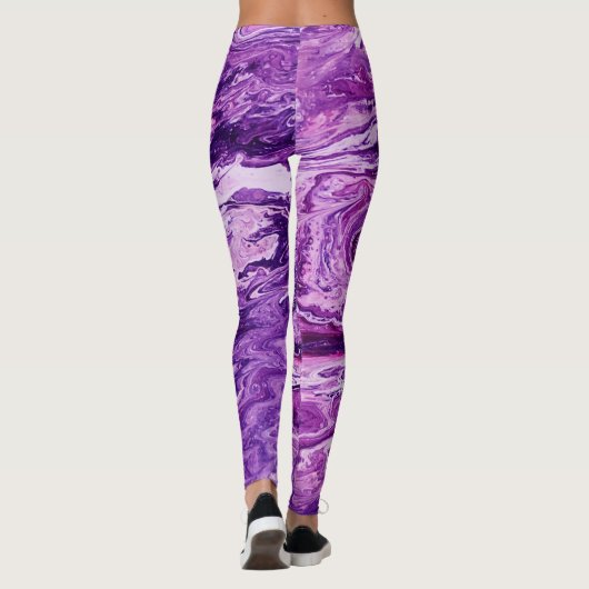 Dark Amethyst Marble Melt Leggings (Achterkant)