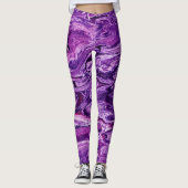Dark Amethyst Marble Melt Leggings (Voorkant)