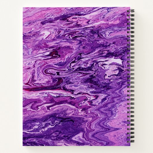 Dark Amethyst Marble Melt Notitieboek (Achterkant)