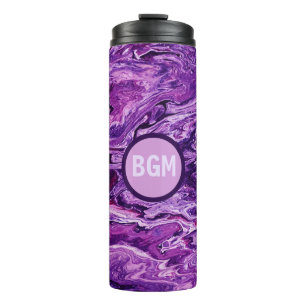 Dark Amethyst Marble Melt Thermosbeker