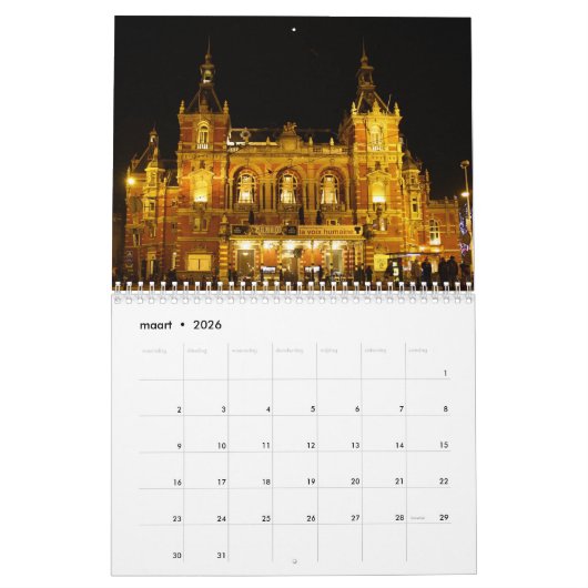 Dark Amsterdam Kalender (Mar 2026)