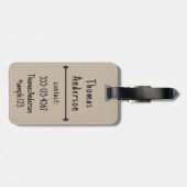 Dark and Beige Shades Color Blocks Bagagelabel (Achterkant horizontaal)