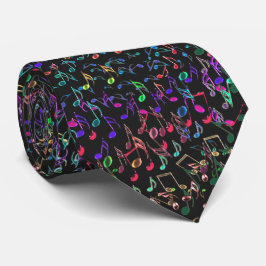 Dark and Crazy Psychedelic Muzieknoten Stropdas