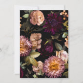 Dark and Moody Burgundy Floral Bridal Shower Kaart (Achterkant)