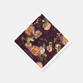 Dark and Moody Dramatic Floral Bridal Shower  Servet (Hoek)