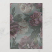 Dark and Moody Floral Menu Kaart (Achterkant)