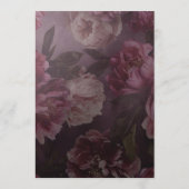 Dark and Moody Floral Menu Kaart (Achterkant)