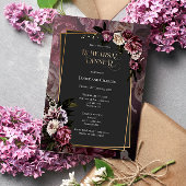 Dark and Moody Floral Rehearsal Dinner Invitation Save The Date