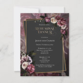 Dark and Moody Floral Rehearsal Dinner Invitation Save The Date (Voorkant)