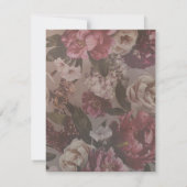 Dark and Moody Floral Rehearsal Dinner Invitation Save The Date (Achterkant)