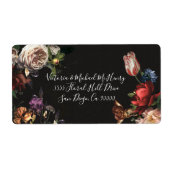 Dark and Moody Rembrandt Floral adresetiketten Etiket (Voorkant)