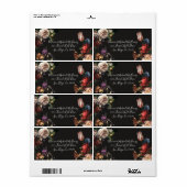 Dark and Moody Rembrandt Floral adresetiketten Etiket (Full Sheet)