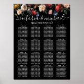Dark and Moody Rembrandt Floral Seating Chart 16 Poster (Voorkant)
