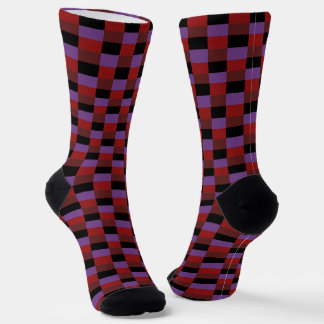 Dark and Red and Purple Combination Sokken