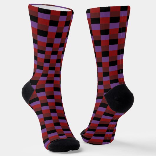 Dark and Red and Purple Combination Sokken (Gebogen)