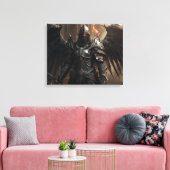 Dark Angel Armor Warrior - Uitgerekte canvas Print (Insitu (Woonkamer))