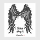Dark Angel Black Wings Vinyl Cutout Sticker (Vel)