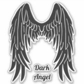 Dark Angel Black Wings Vinyl Cutout Sticker (Voorkant)