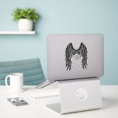 Dark Angel Black Wings Vinyl Cutout Sticker (Laptop op bureau)