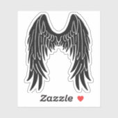 Dark Angel Black Wings Vinyl Cutout Sticker (Vel)