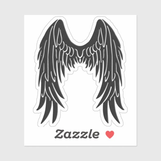 Dark Angel Black Wings Vinyl Cutout Sticker (Vel)