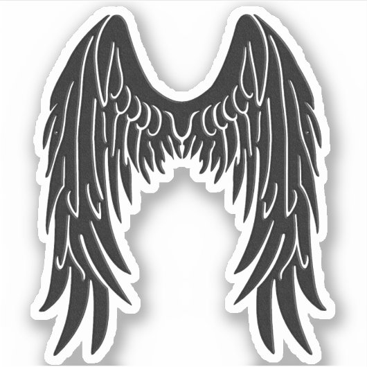 Dark Angel Black Wings Vinyl Cutout Sticker (Voorkant)