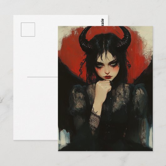 Dark Angel Devil Briefkaart (Voorkant / Achterkant)
