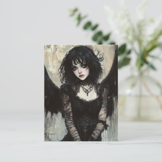Dark Angel Fantasy Mooi Briefkaart (Staand voorkant)