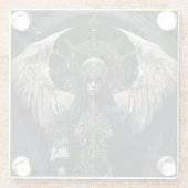 Dark Angel Gothic Fantasy Art Glazen Onderzetter (Achterkant)