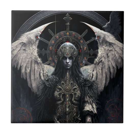 Dark Angel Gothic Fantasy Art Tegeltje (Voorkant)