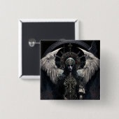 Dark Angel Gothic Fantasy Art Vierkante Button 5,1 Cm (Voorkant /achterkant)