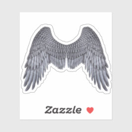 Dark Angel Gray Wings Vinyl Cutout Sticker