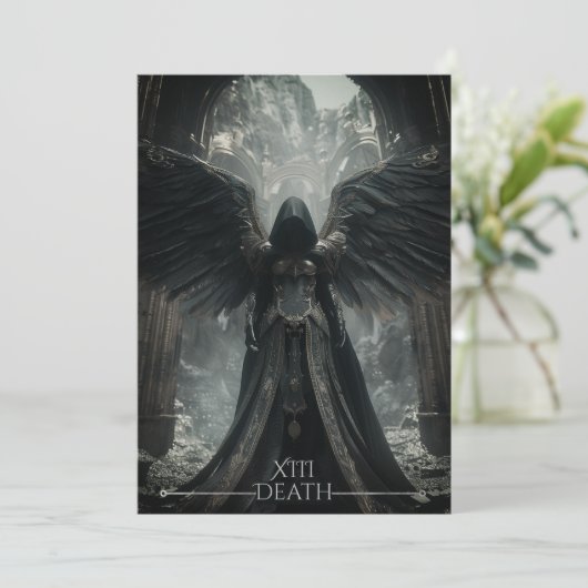 Dark Angel of Death Tarot Kaart Halloween Party (Staand voorkant)