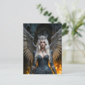 Dark Angel Queen in Candlelit Hall Briefkaart (Staand voorkant)