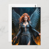 Dark Angel Queen in Candlelit Hall Briefkaart (Voorkant / Achterkant)