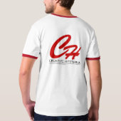 DARK-ANGEL-RED Mannen T-shirt (Achterkant volledig)