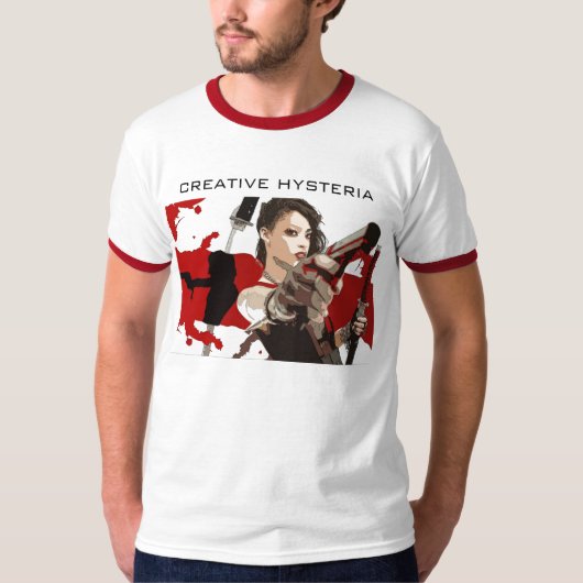 DARK-ANGEL-RED Mannen T-shirt (Voorkant)