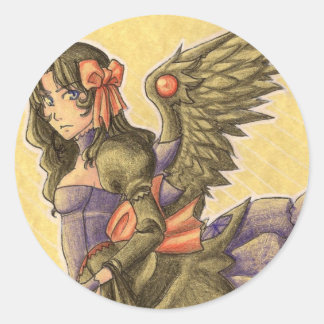Dark Angel-Stickers Ronde Sticker