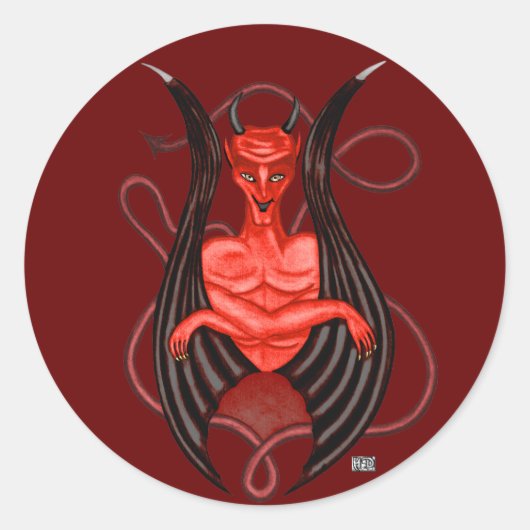 Dark Angel-Stickers Ronde Sticker (Voorkant)