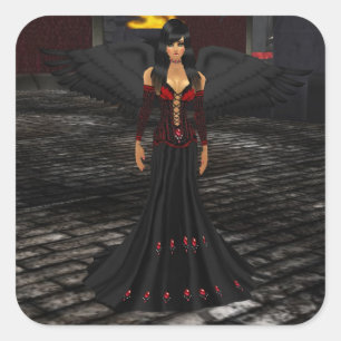 Dark Angel-Stickers Vierkante Sticker