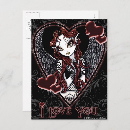 Dark Angel Valentijn Briefkaart (Voorkant / Achterkant)