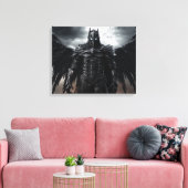 Dark Angel Warrior Knight - Uitgerekte Canvas Prin (Insitu (Woonkamer))