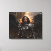 Dark Angel Warrior Knight - Uitgerekte Canvas Prin Afdruk (Voorkant)