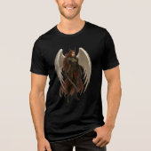 Dark Angel Warrior with Sword & Wings Tri-Blend Shirt (Voorkant)