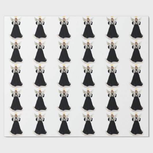 Dark Angel White Wrapping Paper Cadeaupapier (Vlak)