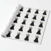 Dark Angel White Wrapping Paper Cadeaupapier (Uitgerold)