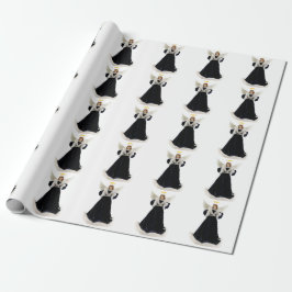 Dark Angel White Wrapping Paper Cadeaupapier
