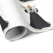 Dark Angel White Wrapping Paper Cadeaupapier (Rol Hoek)