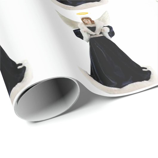 Dark Angel White Wrapping Paper Cadeaupapier (Rol Hoek)